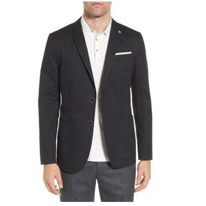 NWT Ted Baker Men's CLIFORD Dyed Cotton Blazer Jacket Navy LARGE  $475 O242